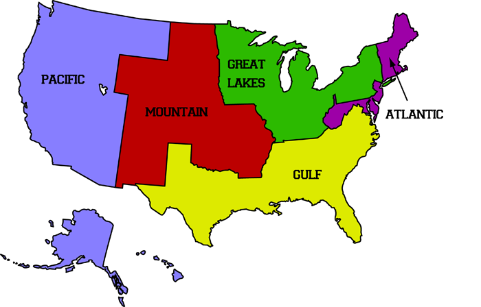 ACGL regional map